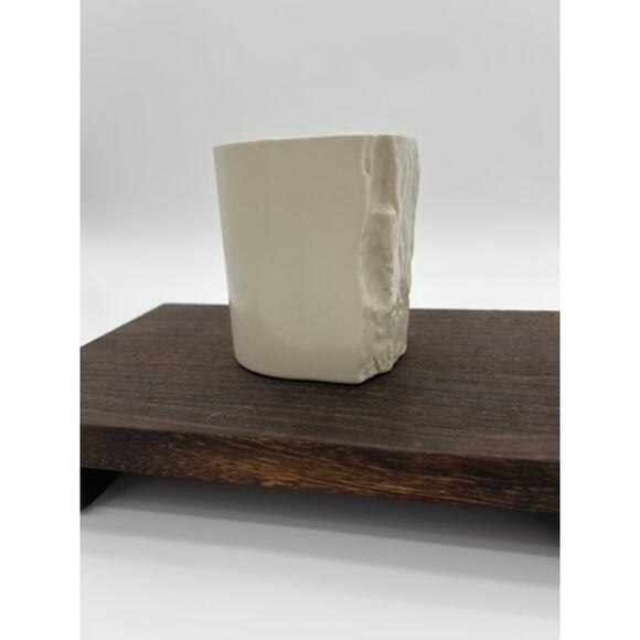 Pinch Hold Mug or Vase Ecru Beige Cream Ceramic - Picture 2 of 10